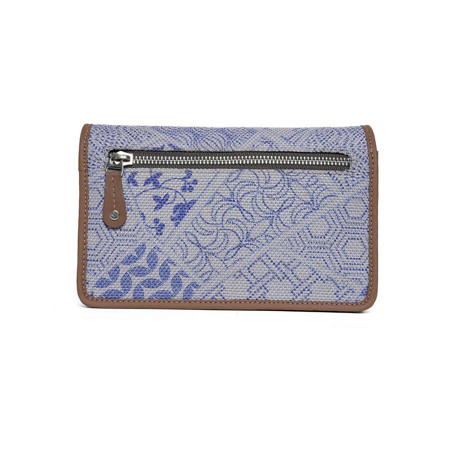 Blue Geometric Sling Wallet – Compact and Stylish by Amic - Amic