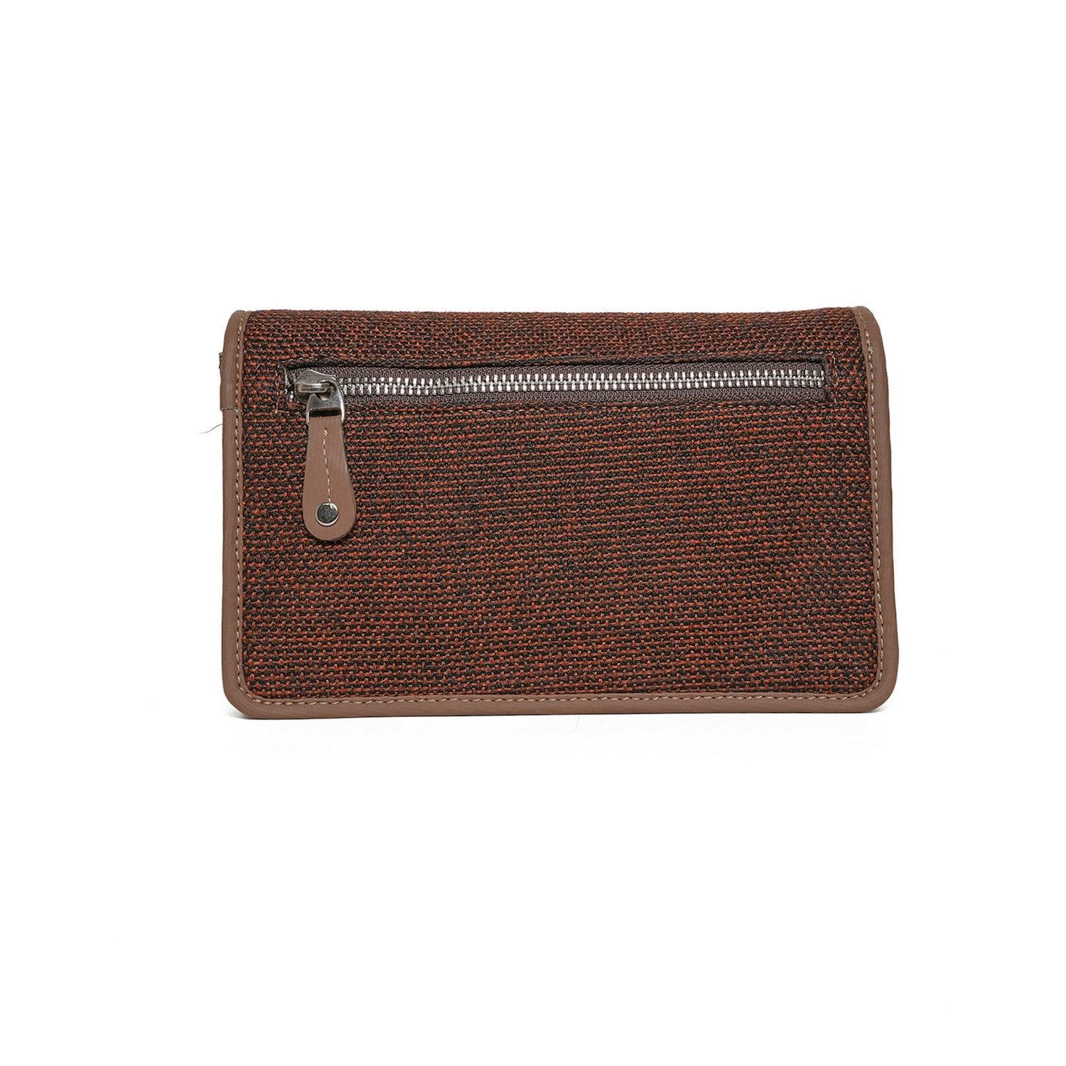 Stylish Brown Woven Sling Wallet – Compact and Functional by Amic - Amic