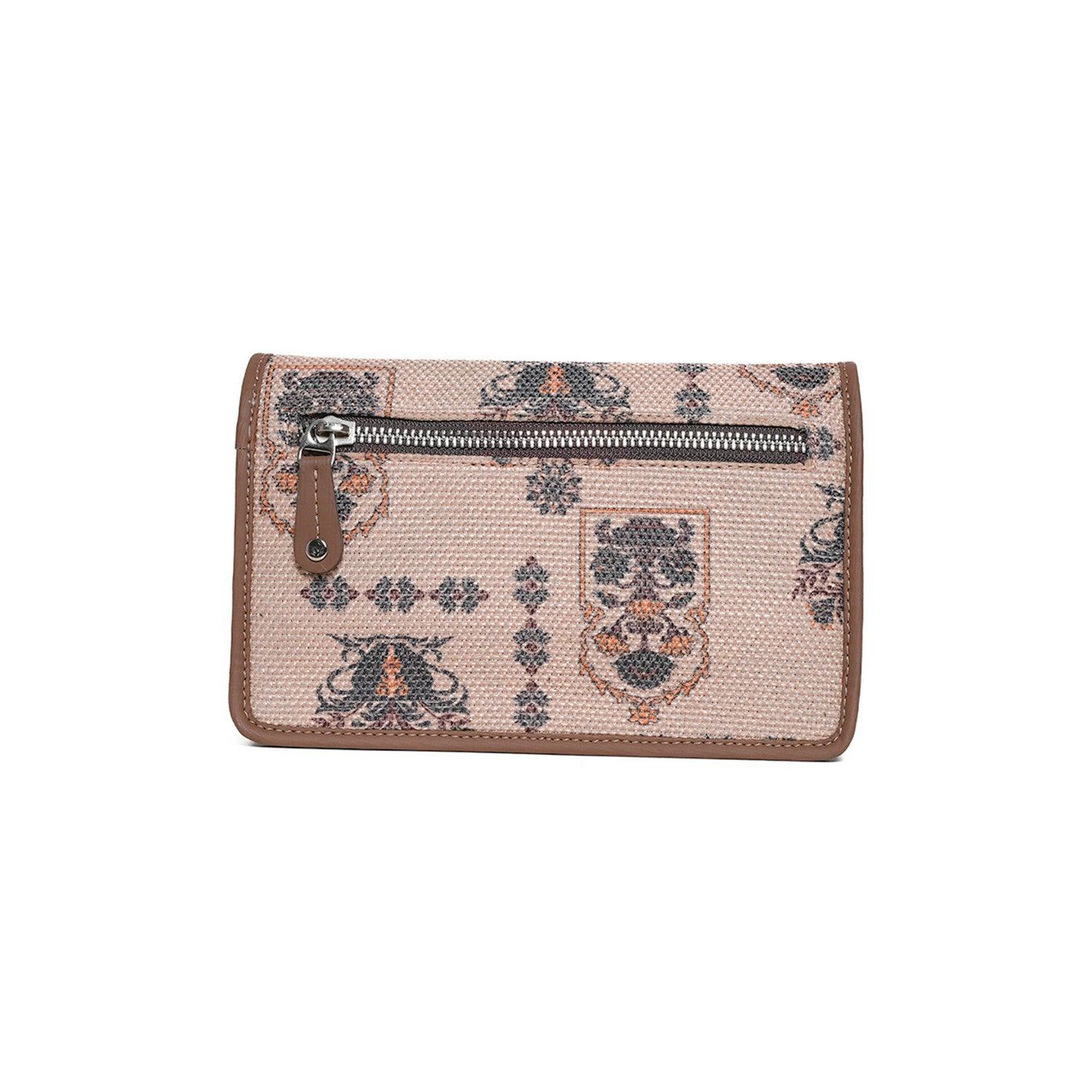 Beige Sling Wallet with Ethnic Prints – By Amic - Amic