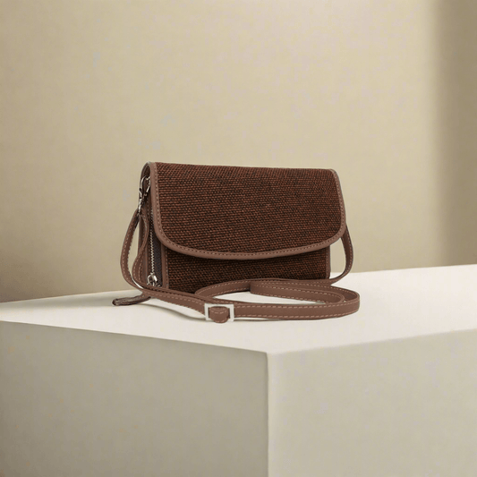 Stylish Brown Woven Sling Wallet – Compact and Functional by Amic - Amic