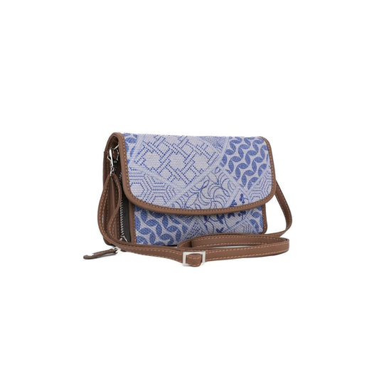 Blue Geometric Sling Wallet – Compact and Stylish by Amic - Amic