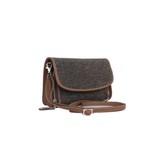 Compact Brown Textured Sling Wallet – Versatile and Chic by Amic - Amic