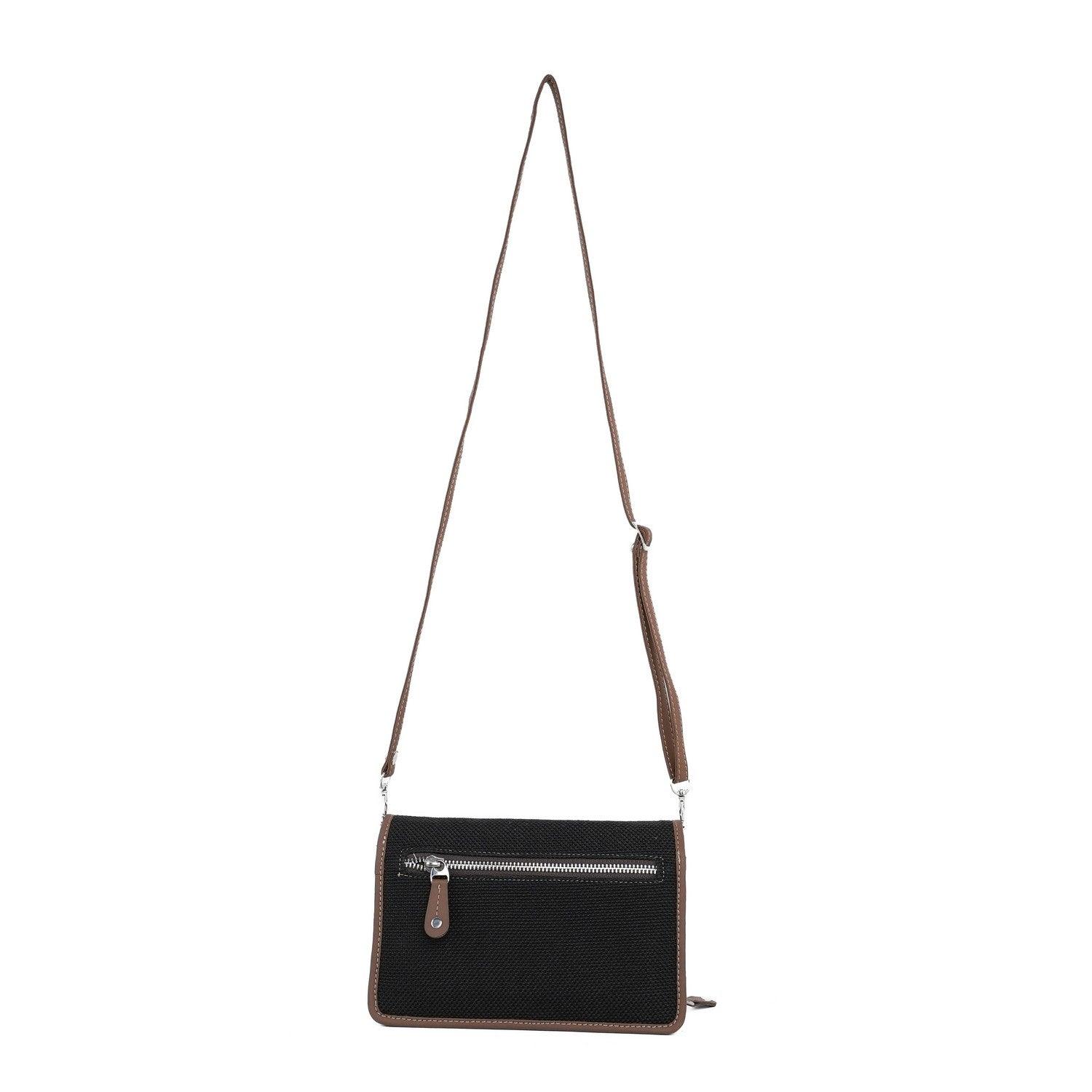 Classic Black Sling Wallet with Vegan Leather Accents – Amic - Amic