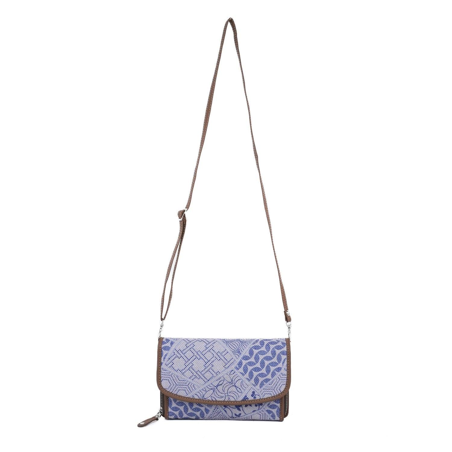Blue Geometric Sling Wallet – Compact and Stylish by Amic - Amic