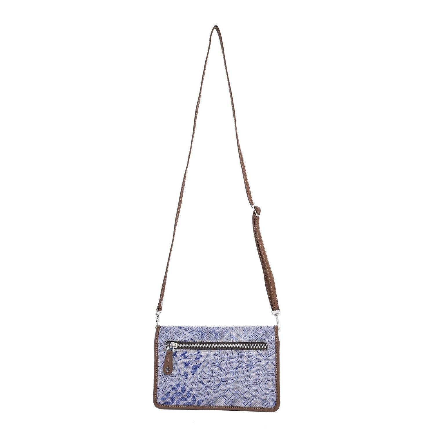 Blue Geometric Sling Wallet – Compact and Stylish by Amic - Amic