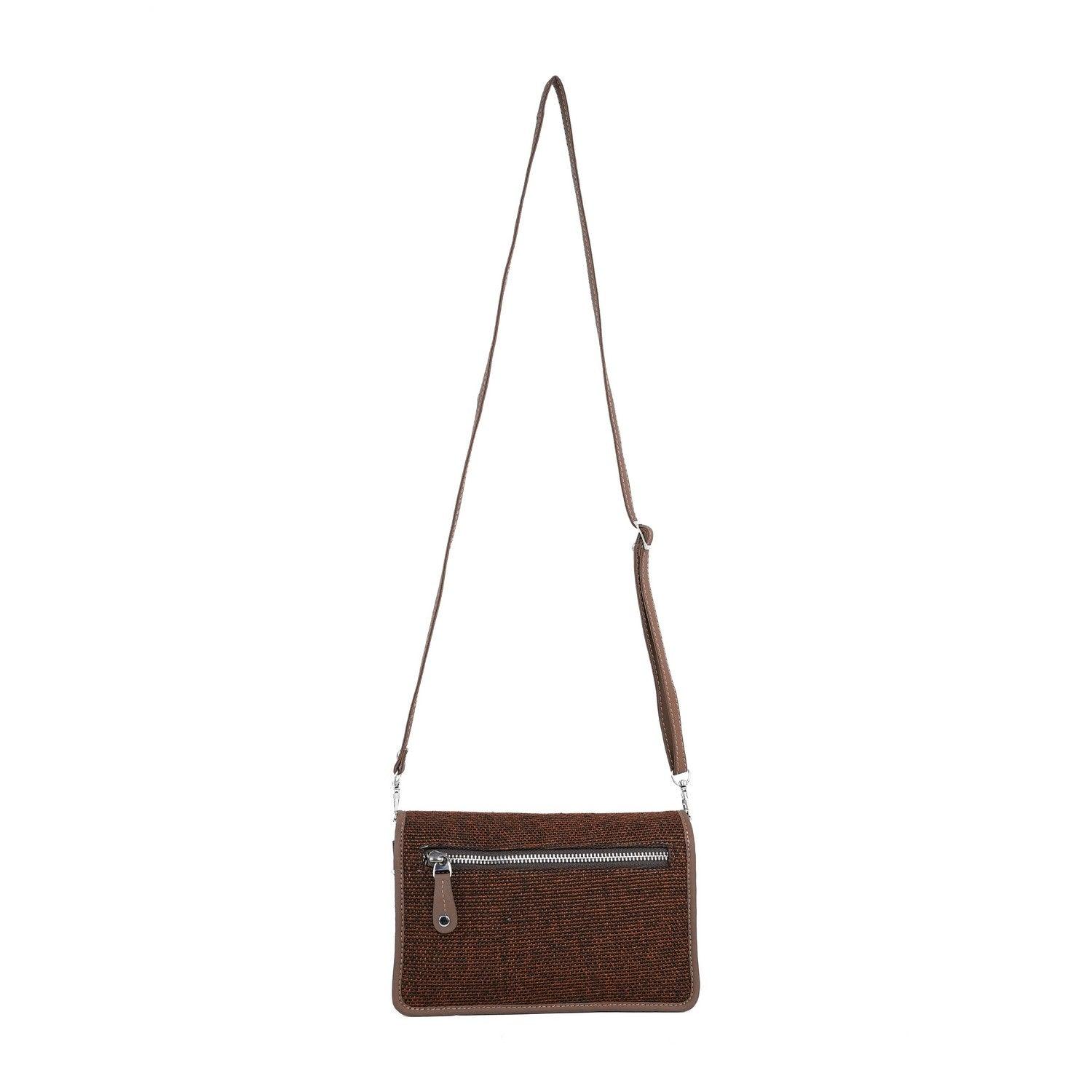 Stylish Brown Woven Sling Wallet – Compact and Functional by Amic - Amic