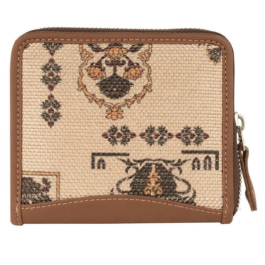 Vintage-Inspired Mini Wallet with Classic Vase Motif | AMIC - Amic