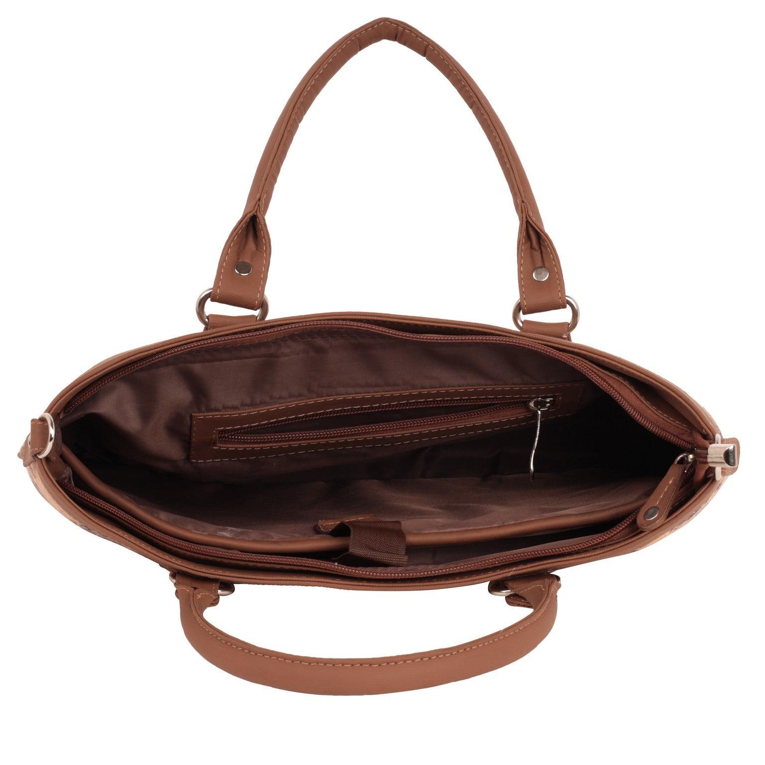 Elegant Beige Handbag with Vintage Floral Prints – Amic - Amic