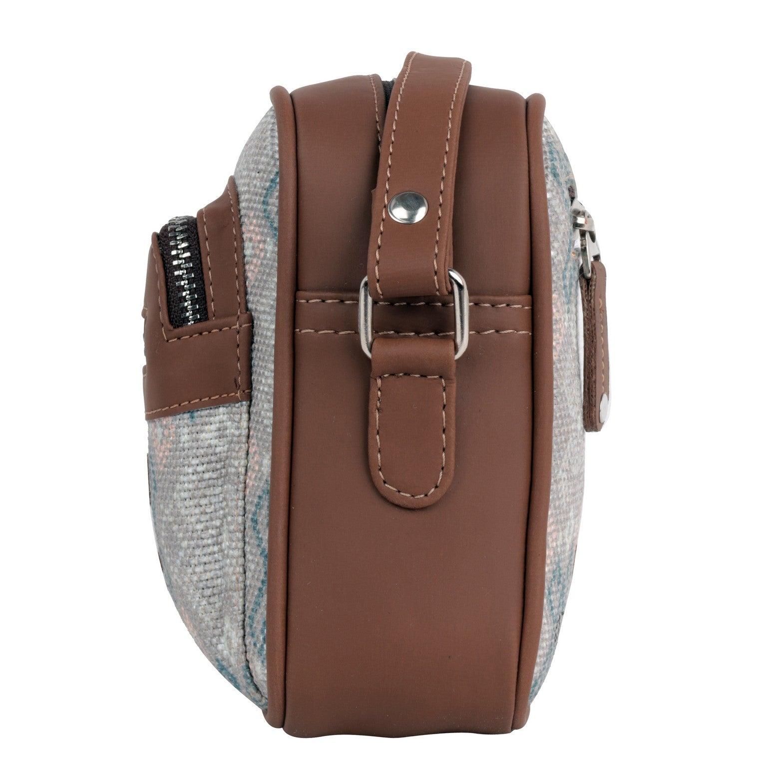 Amic Grey Patterned Sling Wallet – Compact and Stylish for Daily Use - Amic