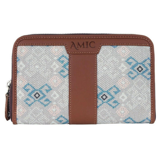 Geometric Pattern Chain Wallet – Modern Elegance by Amic - Amic