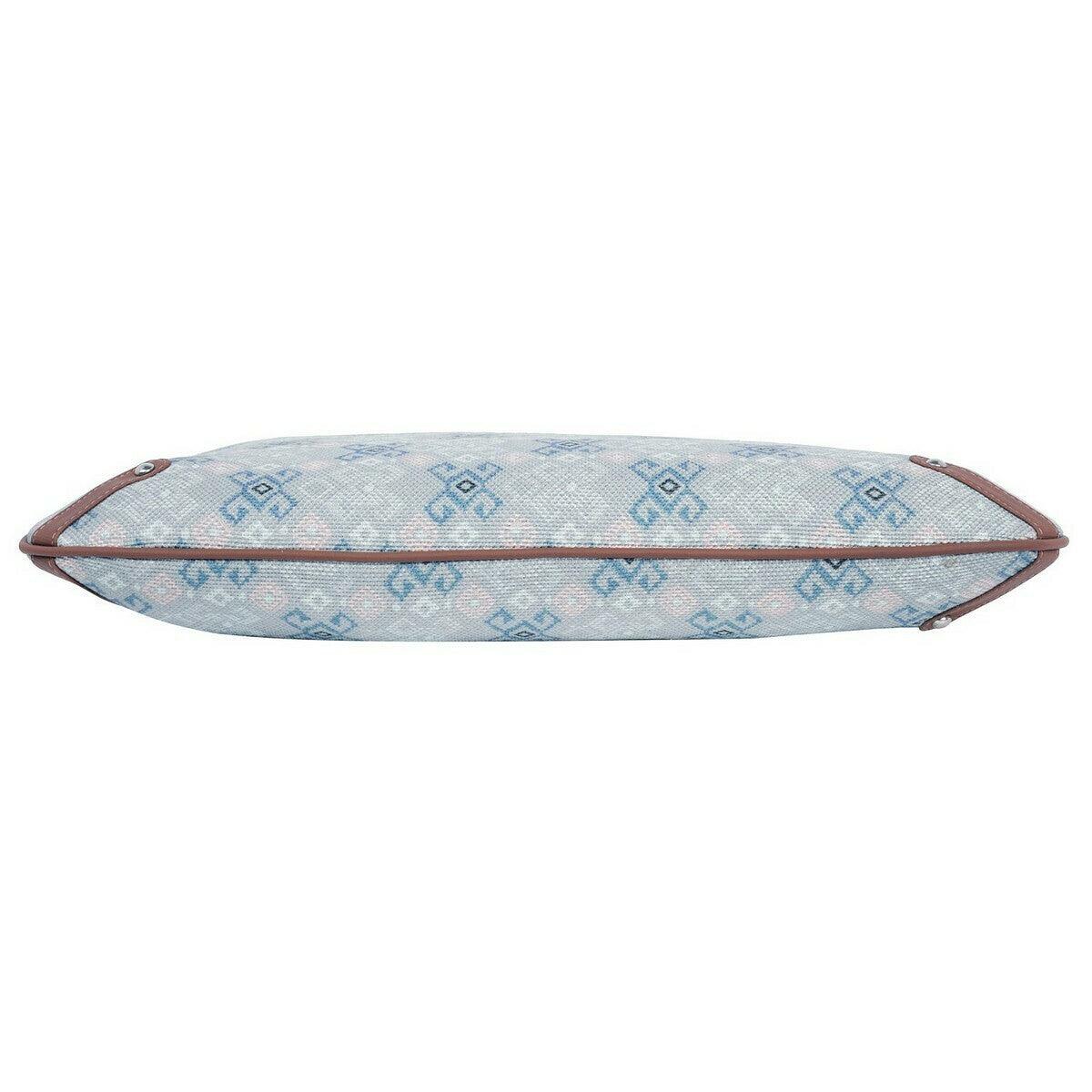 Graceful Handbag with Soft Blue Geometric Prints – Amic - Amic