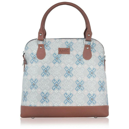 Handcrafted Blue Geometric Hand Shoulder Bag – Amic Style - Amic