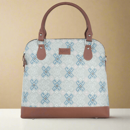 Handcrafted Blue Geometric Hand Shoulder Bag – Amic Style - Amic