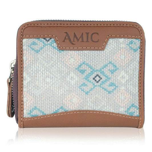 Elegant Mini Wallet with Pastel Geometric Patterns | AMIC - Amic