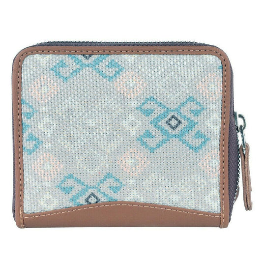 Elegant Mini Wallet with Pastel Geometric Patterns | AMIC - Amic