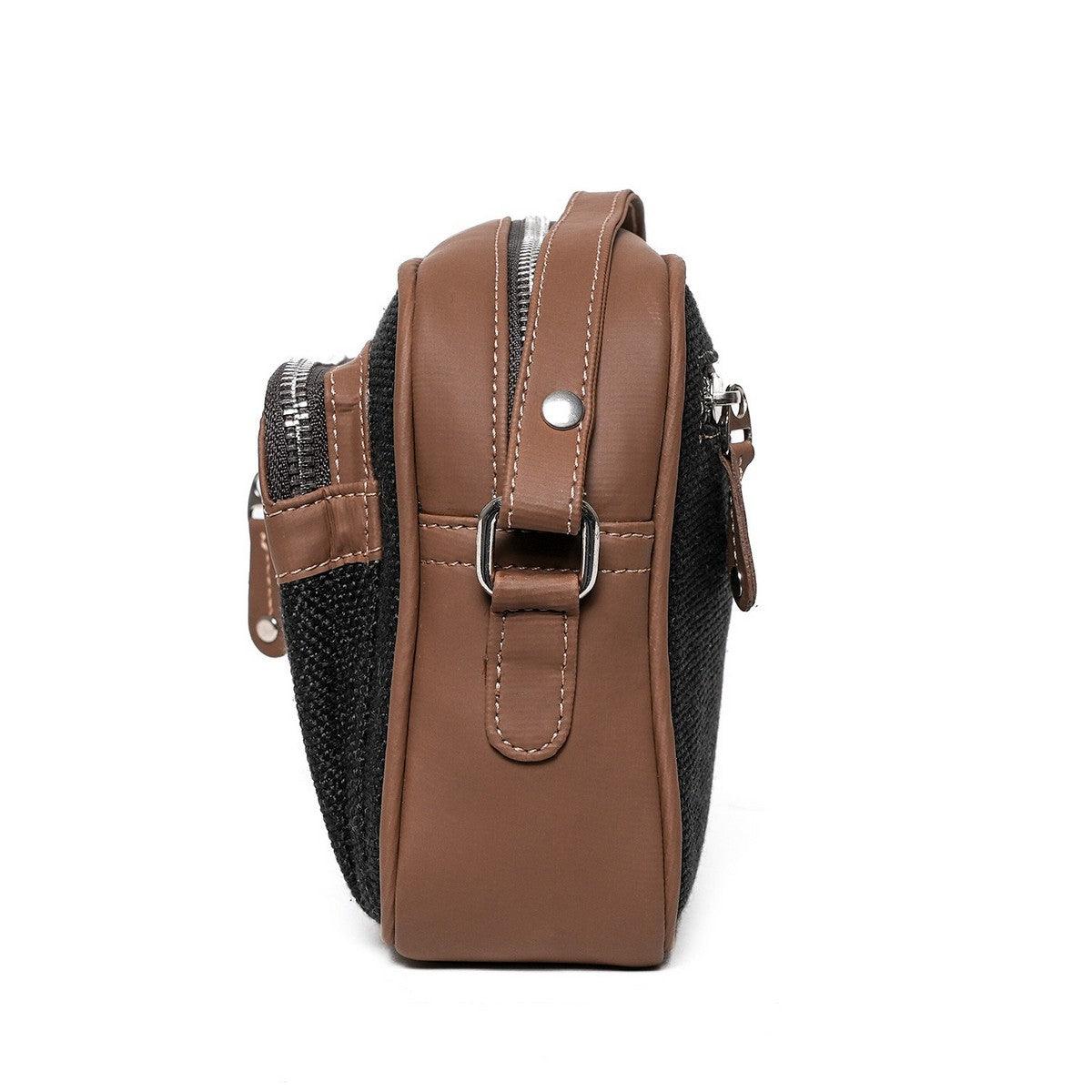 Amic Black Sling Wallet – Sleek and Functional Vegan Leather Design - Amic