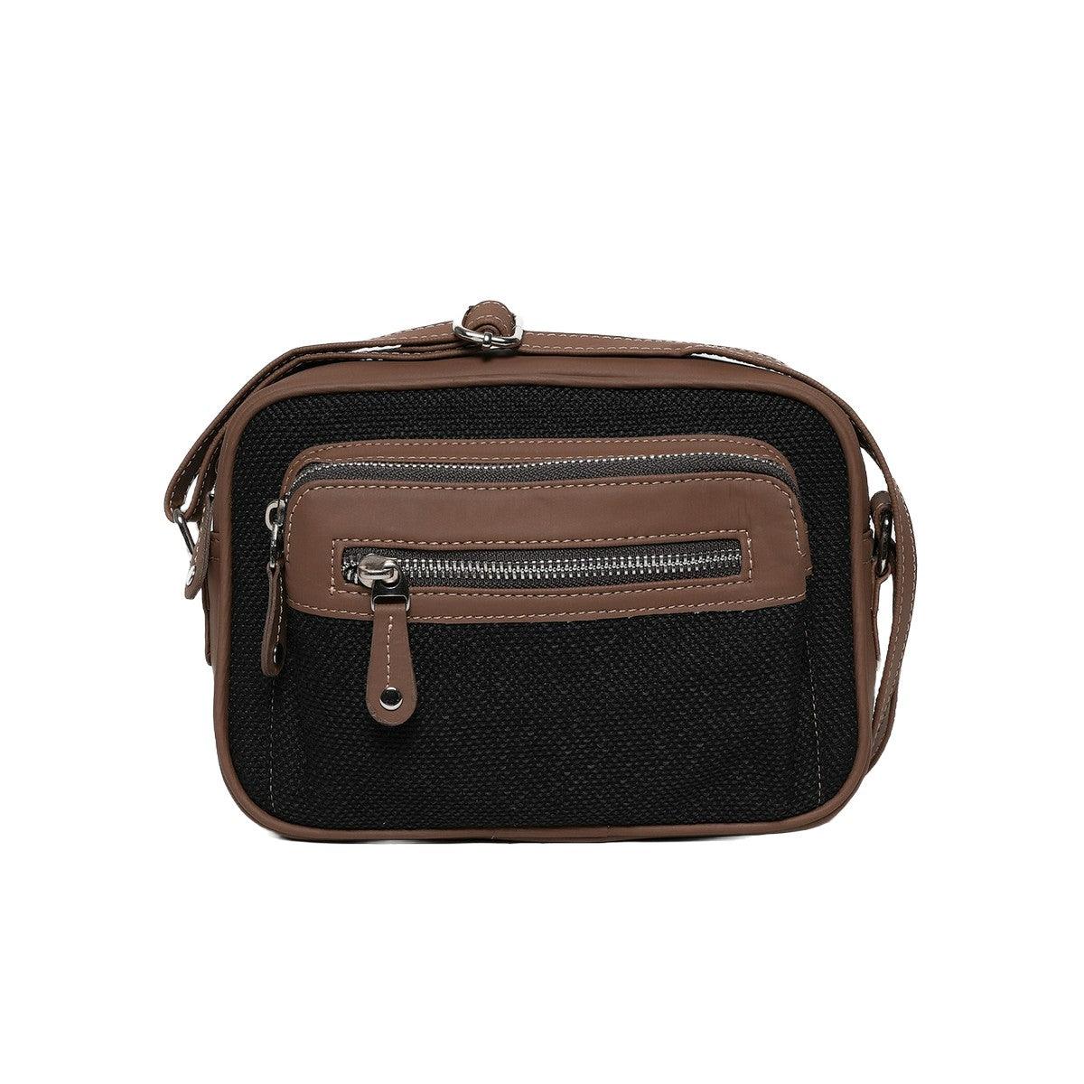 Amic Black Sling Wallet – Sleek and Functional Vegan Leather Design - Amic