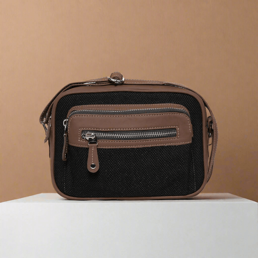 Amic Black Sling Wallet – Sleek and Functional Vegan Leather Design - Amic