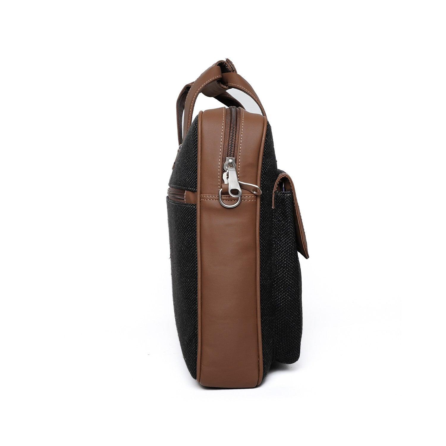 Amic Vegan Leather Laptop Bag – Sophisticated Black Finish - Amic