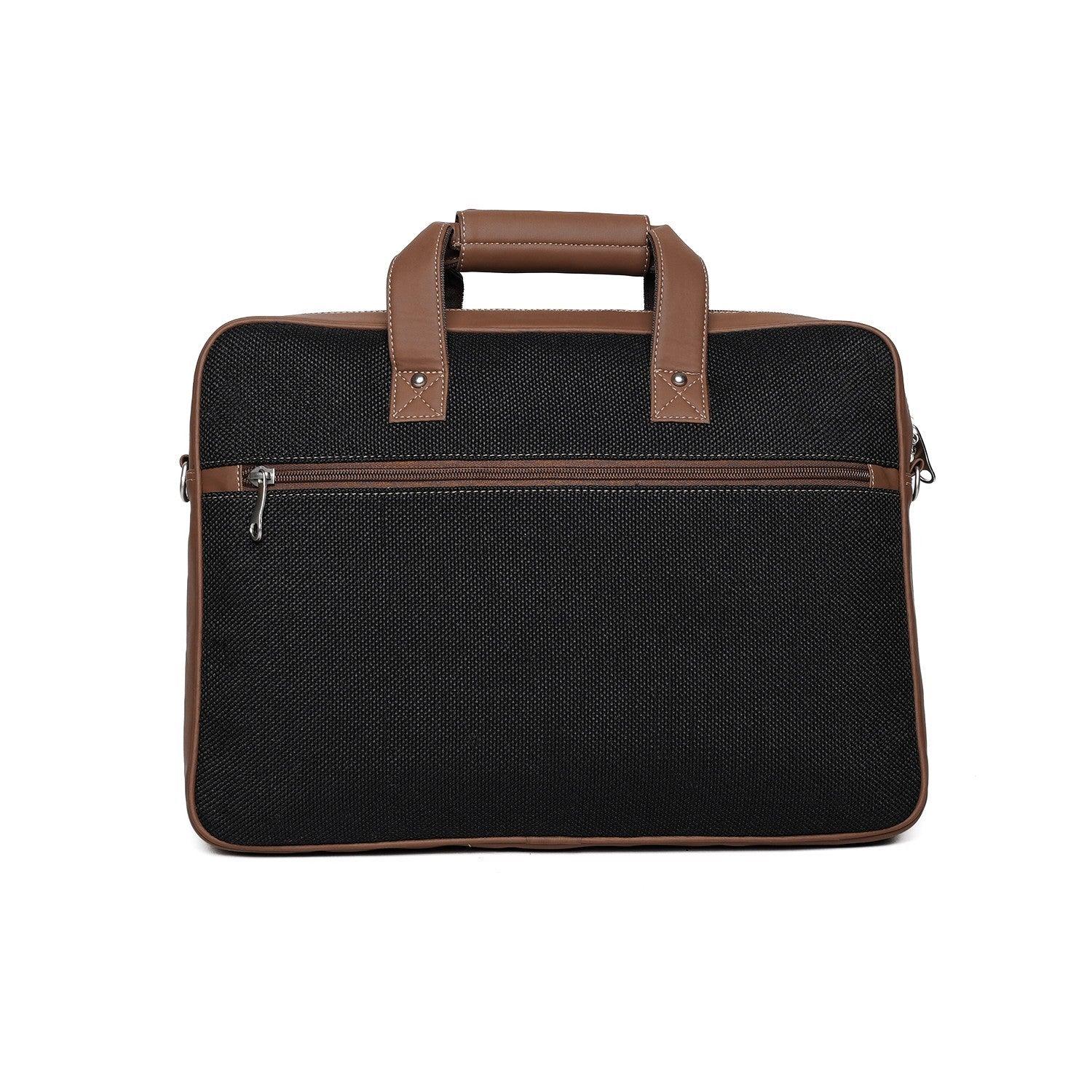 Amic Vegan Leather Laptop Bag – Sophisticated Black Finish - Amic