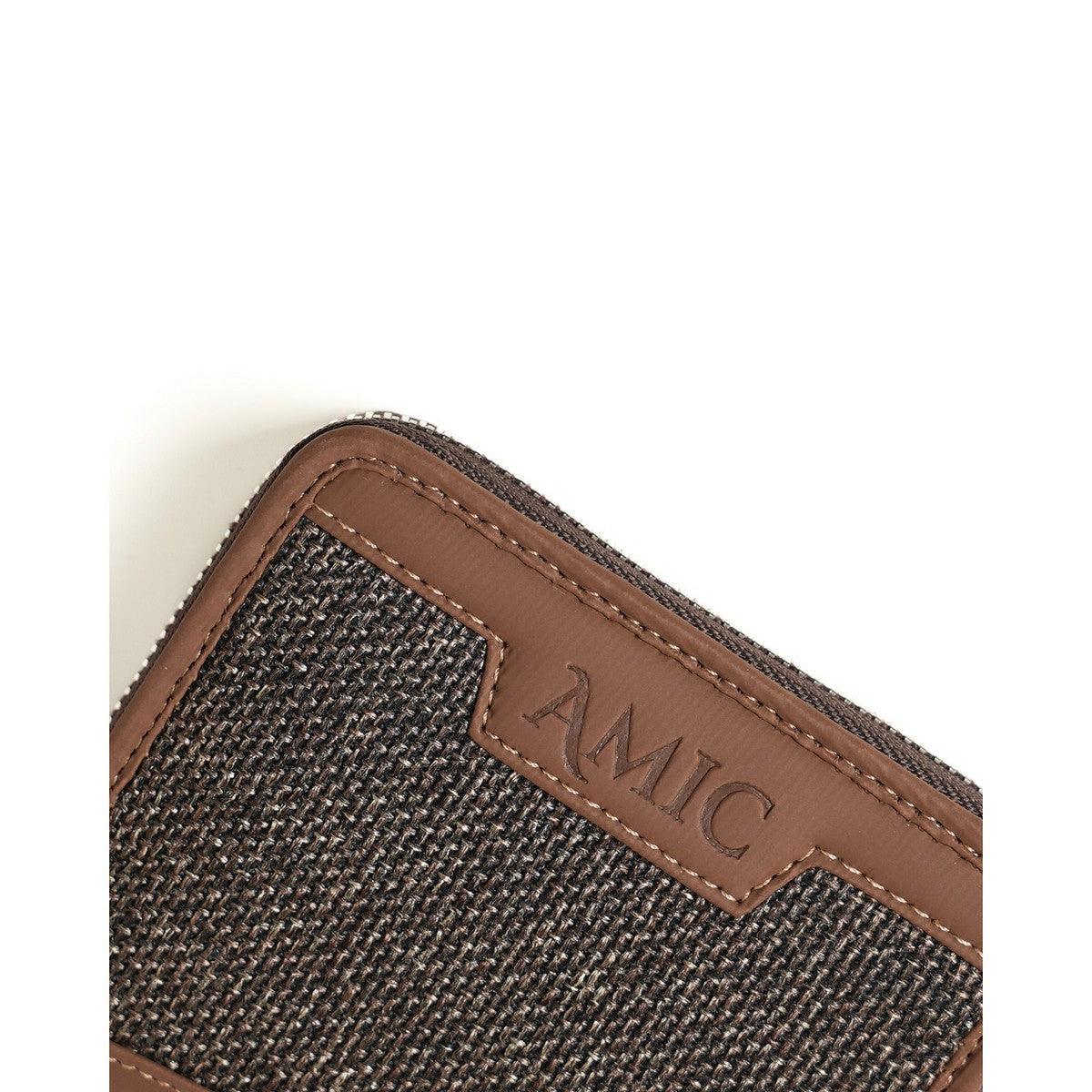 Classic Brown Textured Mini Wallet | AMIC - Amic