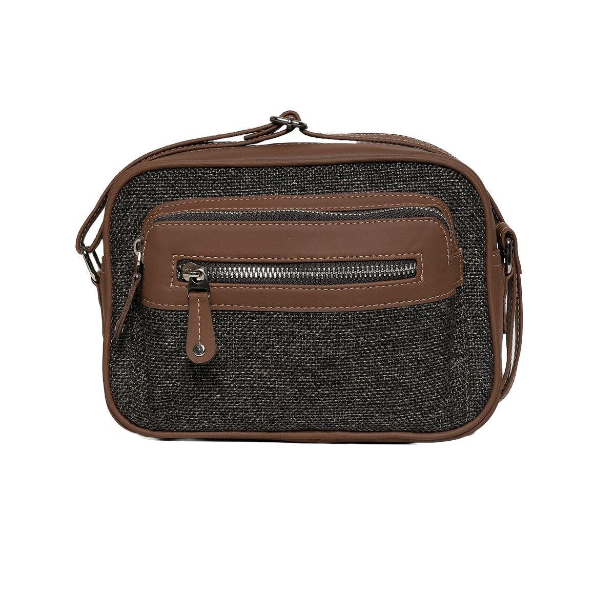 Amic Charcoal Sling Wallet – Compact Vegan Leather Organizer - Amic