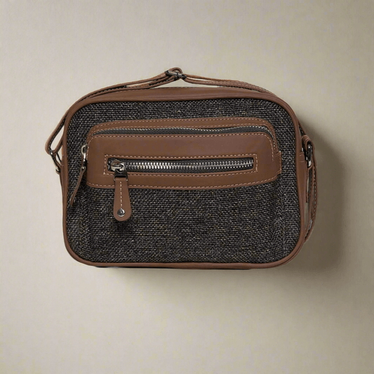 Amic Charcoal Sling Wallet – Compact Vegan Leather Organizer - Amic