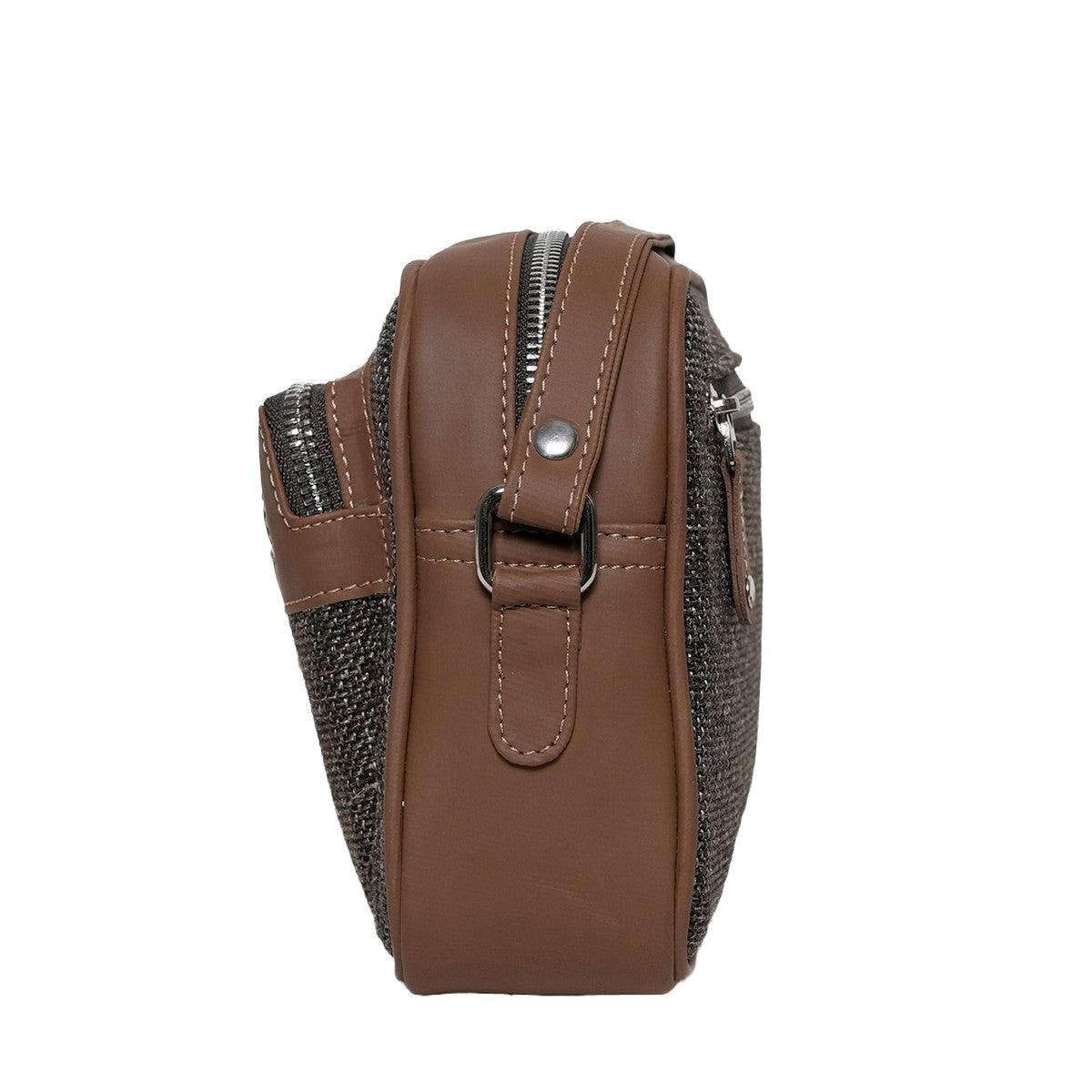 Amic Charcoal Sling Wallet – Compact Vegan Leather Organizer - Amic