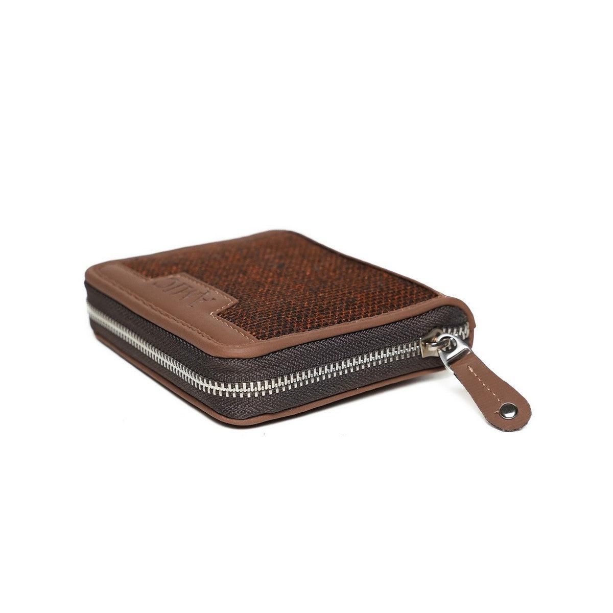 Brown Woven Texture Mini Wallet | AMIC - Amic