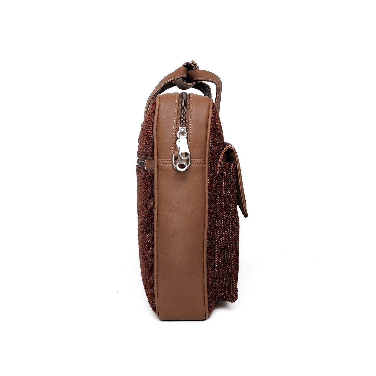 Amic Elegant Maroon Laptop Bag – Stylish Vegan Leather Design for Everyday Use - Amic