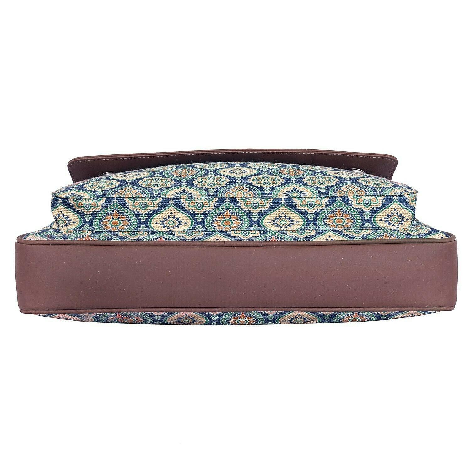 Stylish Printed Laptop Bag with Vegan Leather Detailing | AMIC - Amic