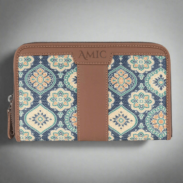 Vibrant Floral Patterned Chain Wallet – Stylish Utility by Amic - Amic