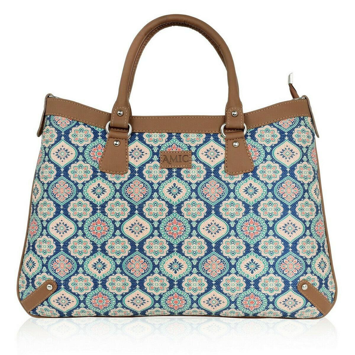 Vibrant Handbag with Intricate Floral Patterns – Amic - Amic