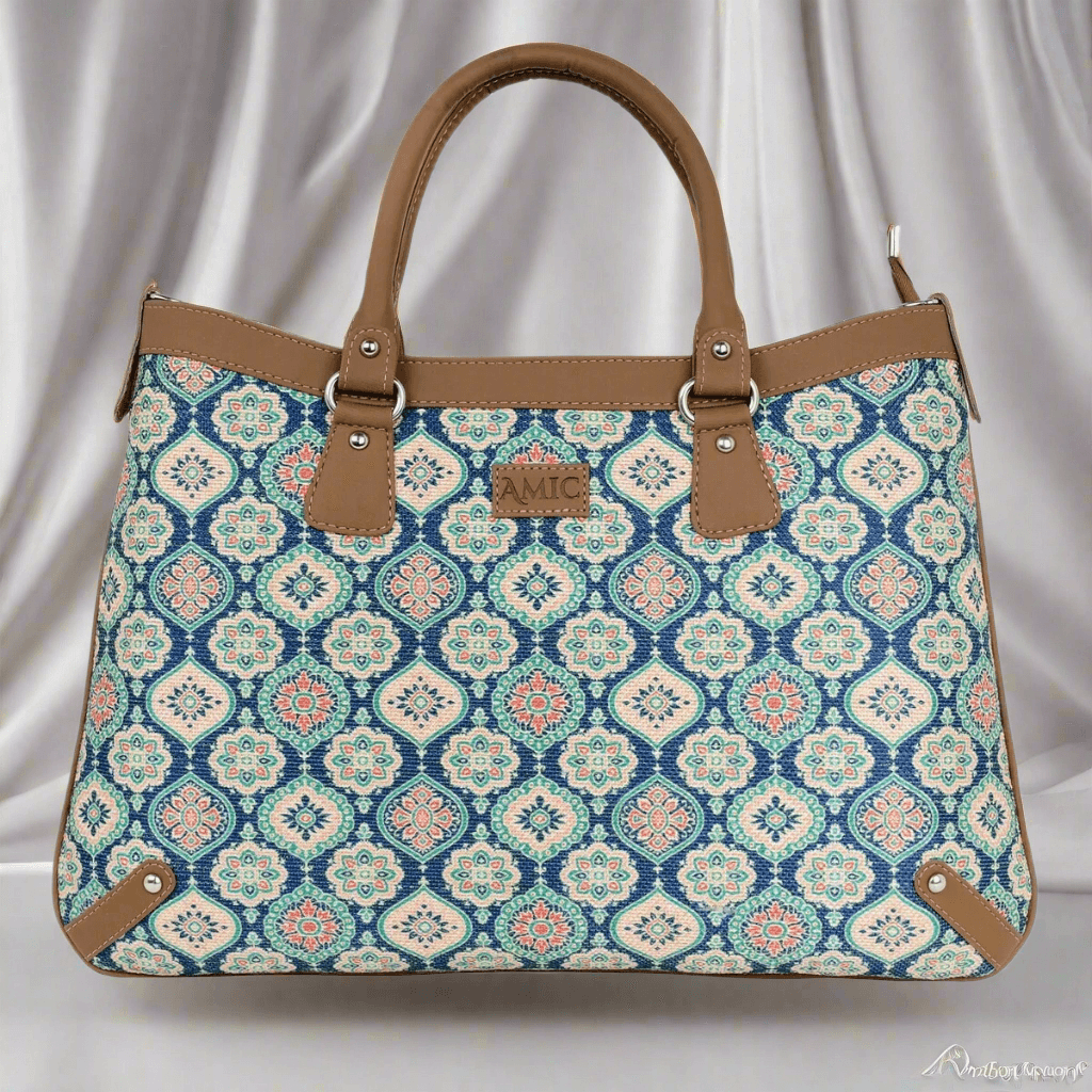 Vibrant Handbag with Intricate Floral Patterns – Amic - Amic