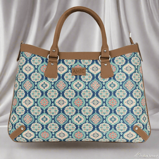 Vibrant Handbag with Intricate Floral Patterns – Amic - Amic