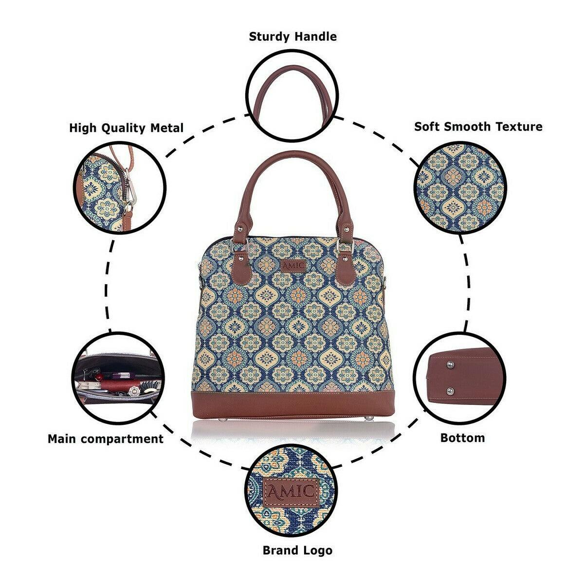 Vibrant Blue Hand Shoulder Bag – Amic's Signature Style - Amic