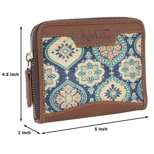 Blue Ethnic Pattern Mini Wallet | AMIC - Amic