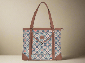 Multicolor Mosaic Pattern Vegan Leather Office Bag for Women - Stylish & Practical | Amic Bags - Amic