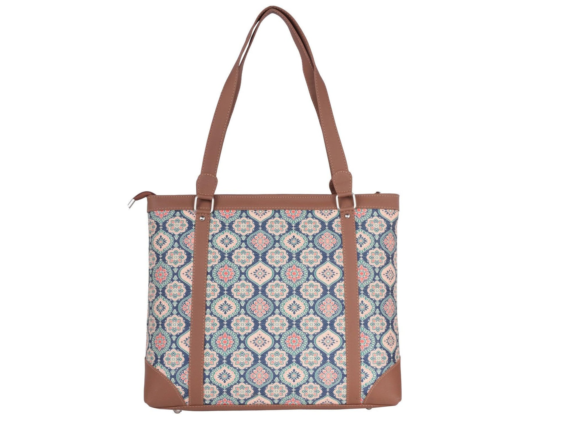 Multicolor Mosaic Pattern Vegan Leather Office Bag for Women - Stylish & Practical | Amic Bags - Amic