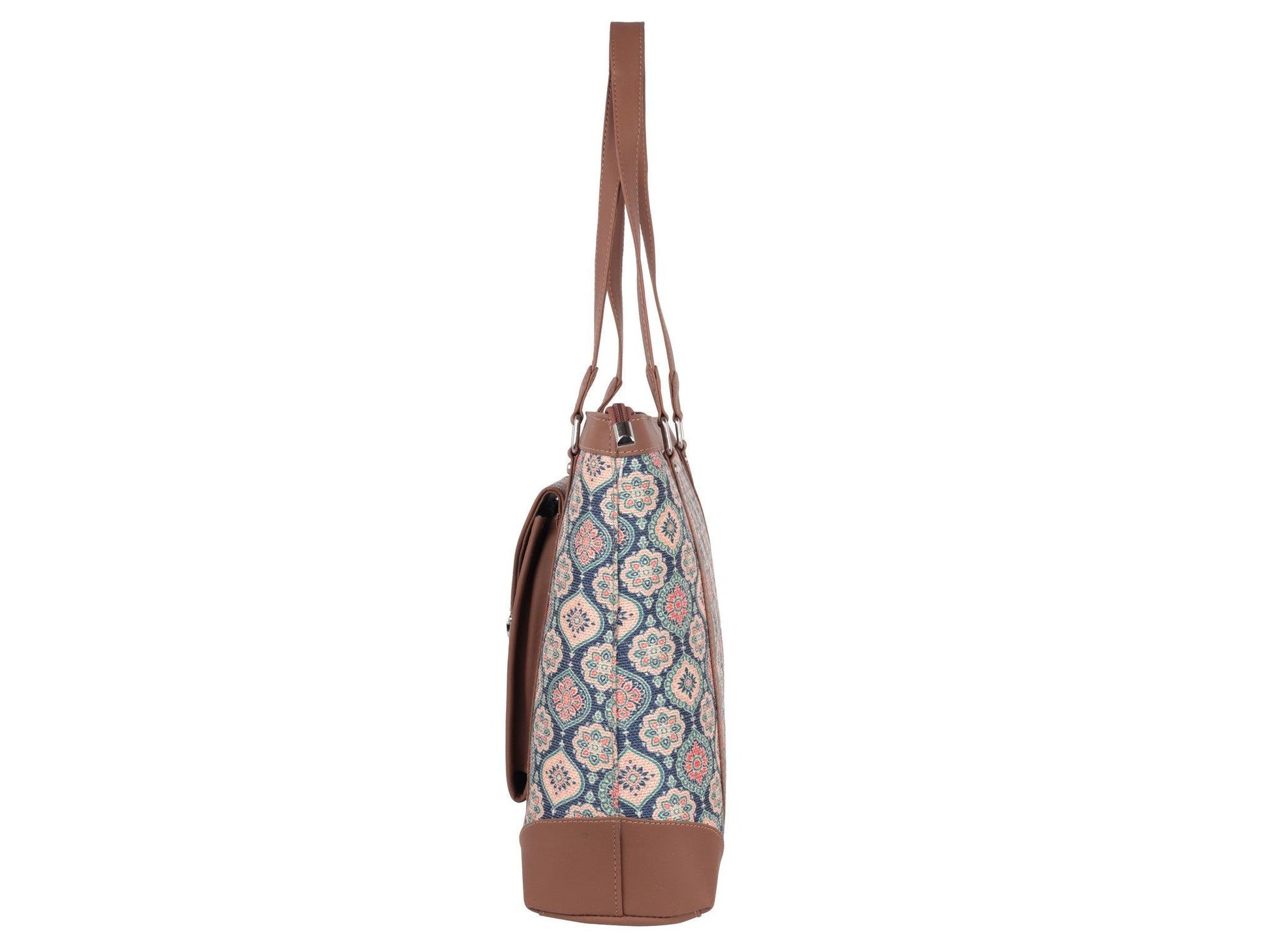 Multicolor Mosaic Pattern Vegan Leather Office Bag for Women - Stylish & Practical | Amic Bags - Amic