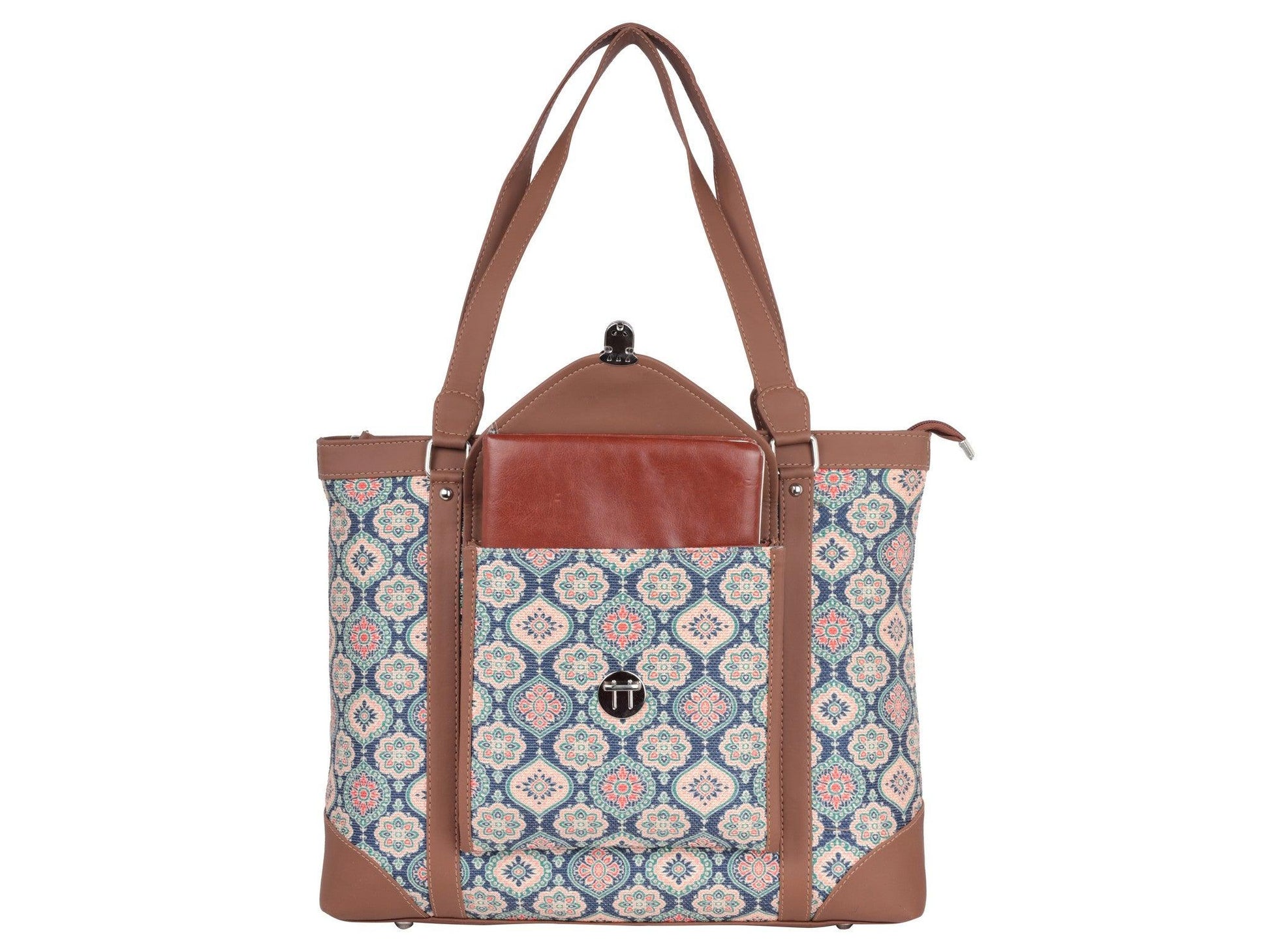 Multicolor Mosaic Pattern Vegan Leather Office Bag for Women - Stylish & Practical | Amic Bags - Amic