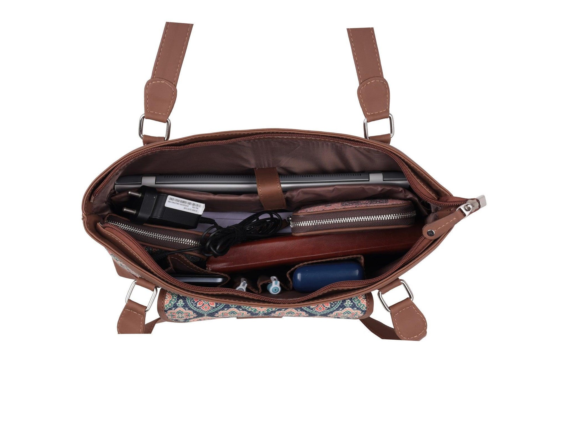 Multicolor Mosaic Pattern Vegan Leather Office Bag for Women - Stylish & Practical | Amic Bags - Amic