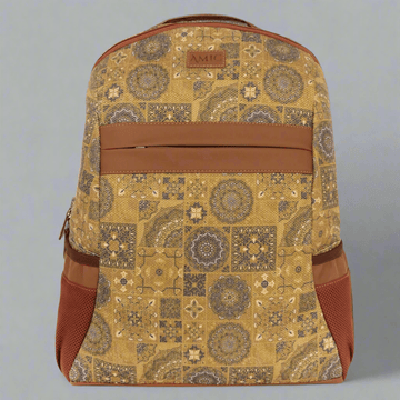 Amic Women Jute Printed Handcrafted Office, College Handbag 18 L Backpack - Amic