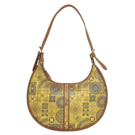 Yellow Mosaic Pattern Vegan Leather Hobo Bag for Women - Stylish & Versatile | Amic Bags - Amic