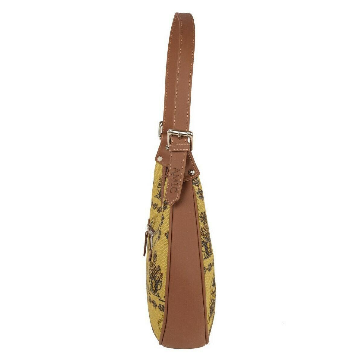 Yellow Mosaic Pattern Vegan Leather Hobo Bag for Women - Stylish & Versatile | Amic Bags - Amic