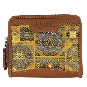 Yellow Ethnic Pattern Mini Wallet | AMIC - Amic