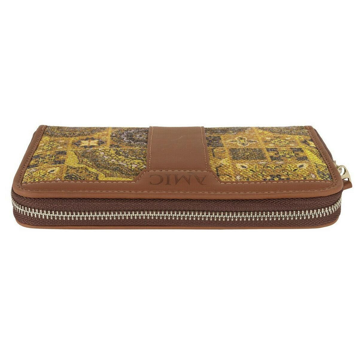 Elegant Yellow Printed Chain Wallet – Stylish & Compact Design by Amic - Amic