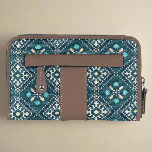 Stylish Blue Pattern Chain Wallet | AMIC - Amic