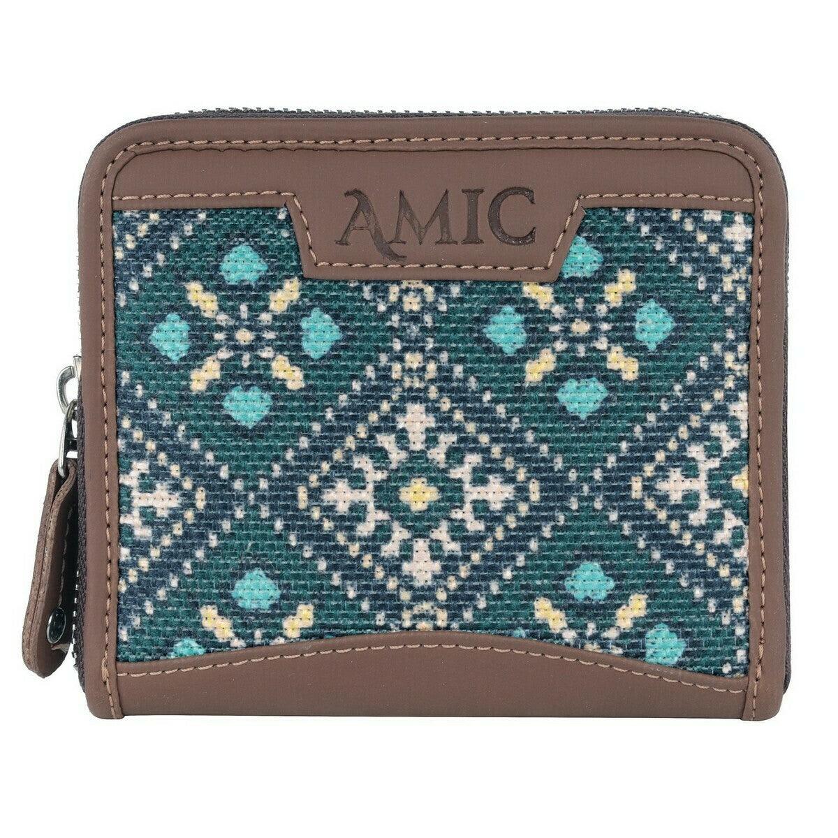 Green Patterned Mini Wallet | AMIC - Amic