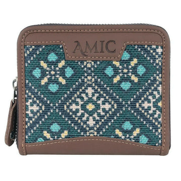Green Patterned Mini Wallet | AMIC - Amic